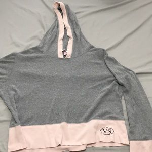 Gray Victoria’s Secret crop top sweater